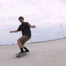 Skateboard hop skip trick