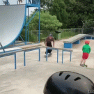 Slo-mo skateboard flip