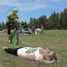 Trial bike stunt