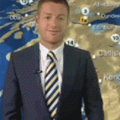 Weatherman hides finger