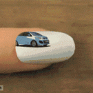 Kia stop-motion finger nail art