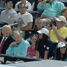 Bill O'Reilly and Donald Trump doing the wave at a Yankees game
