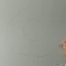 Drawing a fried egg in time-lapse