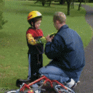 Big Train - Simon Pegg vs. kid on bike