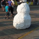Snowman prank gone wrong