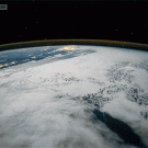The ISS flight over Earth