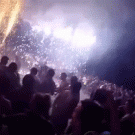 Fireworks vs. crowd