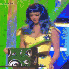 Katy Perry gets slimed in the face
