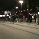 Man jumps over moving Lamborghini