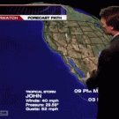 Weatherman tropical storm John boner