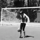 Girl soccer trick