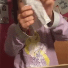 Little girl performs magic trick