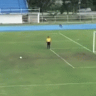 Goalie celebrates penalty kick miss too soon