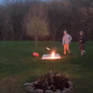 Lighting fire with puck