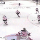 Hockey puck hits camera