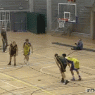 Basketball player keeps trying to score in own basket