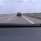 Close call on highway