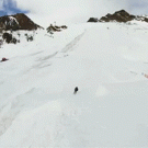 Skiing jump high-five
