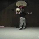 Kid owns himself playing basketball