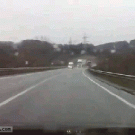 Truck slips on the road