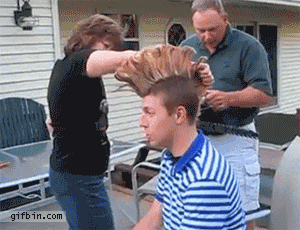 Redneck Mohawk Hair Cutting Best Funny Gifs Updated Daily
