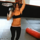 Rachelle Leah working out