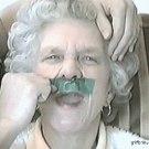 Grandma duct tape mustache removal