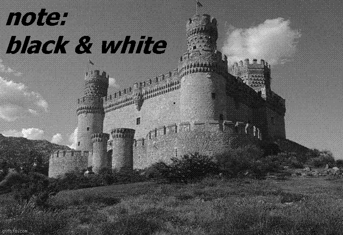 Black & white vs. color illusion - stare at the dot for 15 secs.